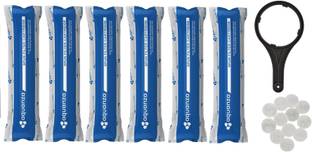 AQUANZA 6 pcs 10'' PP Spun Filter Candle Suitable For All Types Of Ro Water Purifier+black spanner+5 antiscalent balls Solid Filter Cartridge