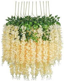 Mundeya White Westeria Artificial Flower
