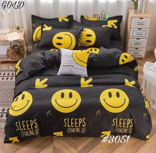 skloomtex 220 TC Microfiber King Printed Flat Bedsheet