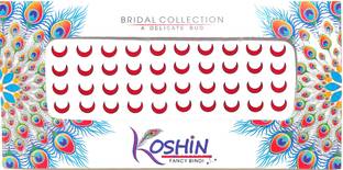 Koshin Red Half Moon Shape Large Size ( Chand Bindi ) Forehead Red Bindis