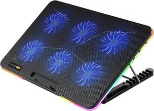 Cosmic Byte Hydroid 6 Fan RGB with Mobile Holder Ergonomic Cooling Pad with Adjustable Height