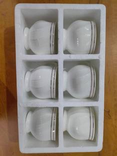 love unlimited Pack of 6 Ceramic Kareena Design premium cup for tea coffee