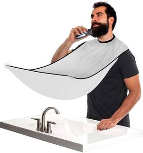 SEASPIRIT Beard Hair Catcher for Shaving - Beard Trimming Apron 2 Hooks Included Makeup Apron Makeup Apron
