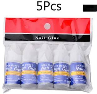 feelhigh cosmetics 5Pcs Nail Glue For Artificial Nail Waterproof Nail Adhesive Bottle Acrylic nails Professional Nail Art Gum Fake Nails Extension