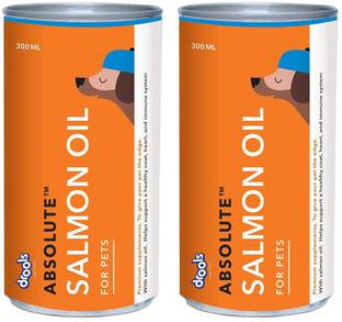 Drools Absolute Salmon Oil Syrup Dog Supplement 300ml (Pack of 2) Chicken 0.9 kg (2x0.45 kg) Dry Young Dog Food
