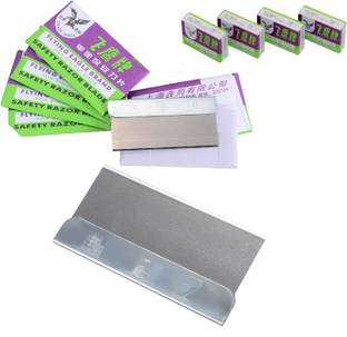 vadda bai 25 pcs Single Edge Safety Blades for OCA Glue Adhesive Sticker Removing Metal Grip Hand-held Paper Cutter