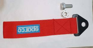 Auto MT RED SPARCO Tow Belt & Strap SPARCO Premium RED Universal Front & Rear Tow Strap/Tow Hook Towing Belt (Nylon, 1000 kg Pull Capacity) Bike Fairing Kit
