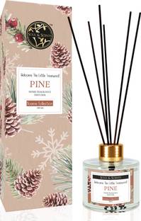Soul & Scents Pine Diffuser Get 6 Fiber Stick Natural Fragrance & Smoke Less Room Freshener Diffuser Set, Aroma Oil PINE REED DIFFUSER