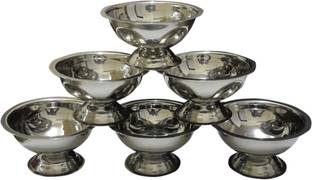 Dynore Stainless Steel Dessert Bowl Set of 6 Ice Cream Cups