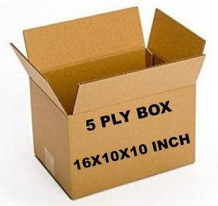 SHREE TIRUPATI REFRACTORIES AND CERAMICS Corrugated Cardboard SIZE: 16X10X10 INCH-5PLY STRONG AND HARD- 120 GSM VIRGIN PAPER Packaging Box