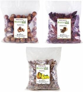 NatureNest Reetha,Amla,Shikakai Raw for Hair colour and Hair growth
