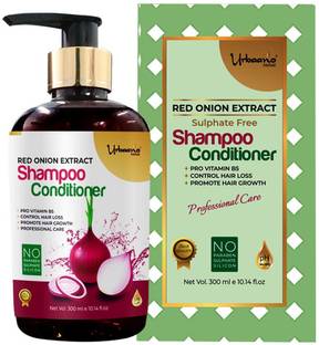 Urbaano Herbal Onion Oil Anti Hair Fall Shampoo for Hair Growth & Hair Fall Control Aloevera Extract - No Sulphate - Paraben - Mineral Oil - For All Types of Hair