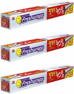 HINDALCO Freshwrapp Hindalco Aluminium Foil (6 Meter Pack) 33g + 17g (Pack of 3) Aluminium Foil