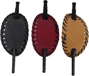 S Mark Smark Classic Random Design Oval Bun Cover Pin Hair Barrette Clip with Stick (Random Color) -Pack of 3 Hair Clip (Multicolor) Bun Clip