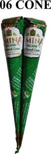 Amina Henna Dulhan Mehndi Cone / No Chemicals Dyes (6 Cone) Natural Mehendi