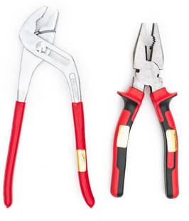 Globus 464 SET/2 PCS( 10" WATER PUMP PLIER CHROME FINISH AND 8 INCH COMBINATION PLIER) Hand Tool Kit