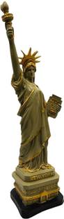 Sankalan Creation Metal Statue of Liberty | Eiffel Towe Figurine for Home Decorative Showpiece  -  33 cm