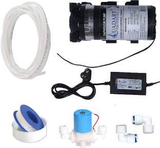 AquaDart Service Kit With Booster Pump 100 GPD Suitable for All Types of Water Purifiers with SMPS Adaptor - 24V DC, 2.5A and Solenoid Valve 24v SV Solid Filter Cartridge