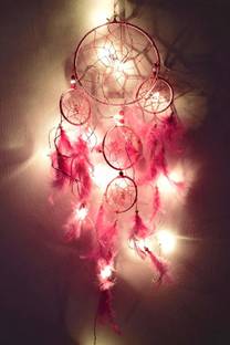 PNASGL Home Decor, Wall Hanging Handmade Pastel Wall Hanging for Bedroom Balcony Feather, Wool, Wood Dream Catcher