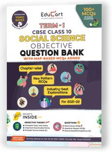 Educart Term 1 Social Science MCQ Class 10 Question Bank Book 2022