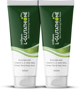 LA Organo L-Glutathione Skin Whitening & Brightening enriched with Kojic Acid & Green Tea  Face Wash