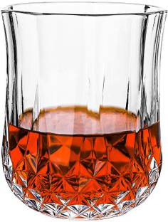 BLACK FOX ENTERPRISE (Pack of 6) Premium Diamond Whiskey Glass Tumbler Set Imported Crystal Rocks Whisky Glass for Scotch, Vodka, Liquor, Alcohol, Juice, Water Drinks – Set of 6, 300ml Glass Set (300 ml, Glass) Glass Set Whisky Glass