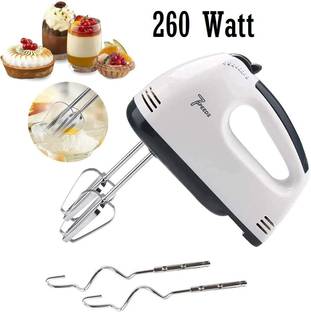 अव्युक्त Electric Beater High Speed, Electric hand mixer egg beater machine for cake and whipping cream, Electric Hand Blender for Kitchen, Beater for cake cream, 7 speed (260watt) 260 W हैंड ब्लेंडर