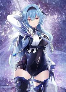 Genshin Impact Anime Girls Eula Genshin Impact Thighs Matte Finish Poster Paper Print