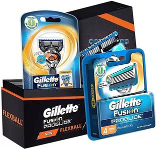 Gillette Fusion Proglide Fusion Proglide 5 Pro Combo of Razor With 4 Flexball Cartridge, Men