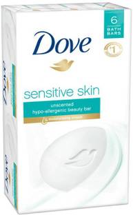 DOVE Sensitive Skin Unscented Beauty Bar Soap