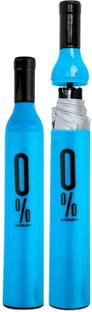 MGNLR Blue Bottle Shape Umbrella Compact & Folding Umbrella for & Rain for Women & Men Translucent Reflector Umbrella