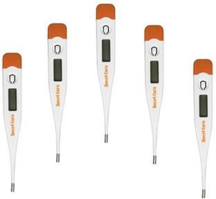 Smart Care Flexible Tip Digital Large LCD Display, Highly Accurate & Precise with Buzzer (Pack of 5) Thermometer