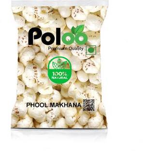 Poloo Jumbo Handpicked Phool Makhana/ Lotus Seeds /Fox Nuts Big Size (Pop / Gorgon Nut Puffed Kernels ) , 100 Grams Phool Makhana
