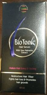 Biotonic Hair Serum With Saw Palmetto Extract | Make Hair Long & Strong | Restructure Hair Fiber Fights hair Loss & Promotes hair growth (60ml)