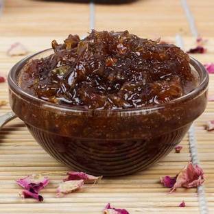 FreshoCartz Natural Himalayan Gulkand - Rose Petals Jam (Made with Mishri /Crytal Sugar & Rose Petals)