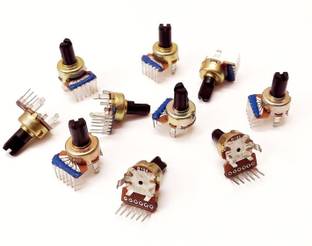ERHIndia (Pack of 10 pcs) 100k Volume Control Variable Resistor Potentiometer 100 k 3 pin Controller for DIY Amplifier Kits and Home Theaters 6 Pin Tone Small