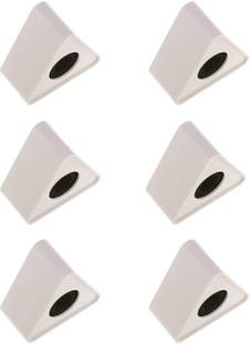 WON Mic Id ABS Injection Molding Triangular Interview Mic Microphone Logo Flag Station Logo -White/Black Pack of 6 Holder