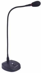 WON Table Meeting Microphone/Table Gooseneck Wired Microphone System - Table Mounted Corded Voice Condenser Mic with Pop Filter - XLR to 1/4'' Sound Cord - for Karaoke, Conference Microphone