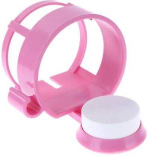 MS MODSTYLE Salon Hair Dryer Holder Rack with Vacuum Suction Cup Wall Mount Round Hairdryer Stand Bathroom Organizer Plastic Wall Shelf