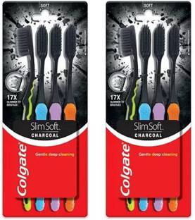 Colgate Slim Soft Charcoal Combo Packs Extra Soft Toothbrush