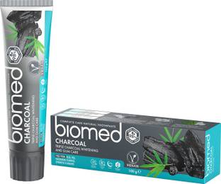 biomed Charcoal, Fluoride-free, Tripple charcoal whitening and Gum care Toothpaste