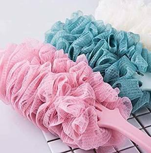 Lonekart Pack of 2 Soft Handle Loofah Back Scrubber for Bathing