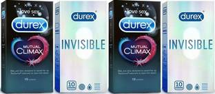 DUREX Mutual Climax and Invisible (Pack of 4) Condom