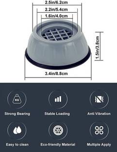 NIPRAM NATIONAL Anti Vibration Pads Topload Washing Machine Front Load Washing Machine Stands All Size Table Legs