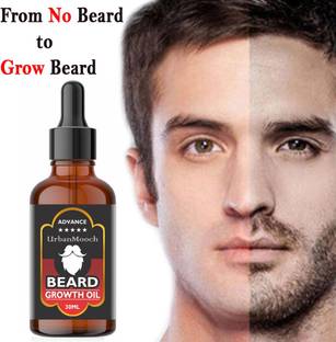 UrbanMooch Advanced Beard Growth Oil For (100 Natural Highly Effective on Man)-30ml Hair Oil