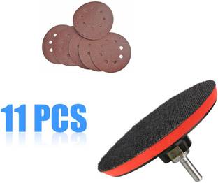 FIXKIT Sanding disc with Grit 60 Sand paper and Drill machine M10 Connector Metal Polisher