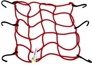 Cubeon Multipurpose Super Flex Strong Cargo Seat Net (Jali) Mesh for Bikes, Scooty etc (RED) Vehicle Cargo Net