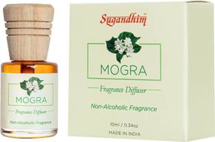 Sugandhim Mogra for Living Room|Washroom|Bedroom|Office|Home Fragrances |MaintanenceFree|Long lasting fragrance|Non Toxic & Non Chemical|Easy to Use 10 ML Diffuser Fragranace Diffuser Mogra 10 ml