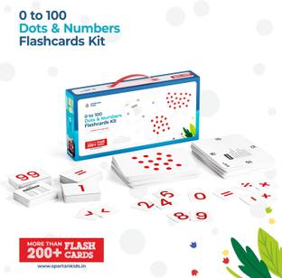spartan kids 0 to 100 Dots & Number Flash cards Kit | A4 Size Dot & Maths Symbols Cards | Numbers & Maths Symbol Cards | Dot Cards for Babies | Early Learning material | More Than 200+ Flash cards For Kids