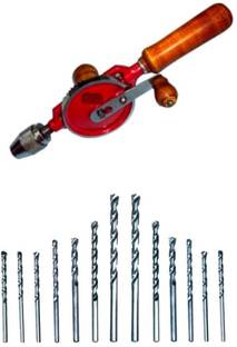 HUSAMI Hand Drill Machine 1/4 With Free 13 Hss Drill Bit Iron Hand Plane